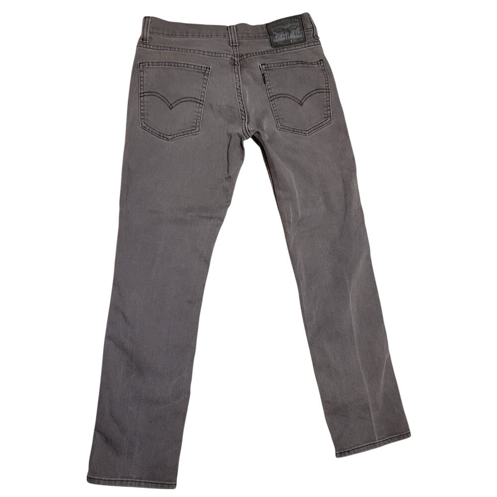 Levi's 511 Slim Fit Men's Jeans Dark Grey Wash Tag size 30Wx30L Actual 30Wx28L.